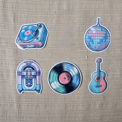 Retro Music Stickers (ONLINE ORDER ONLY)