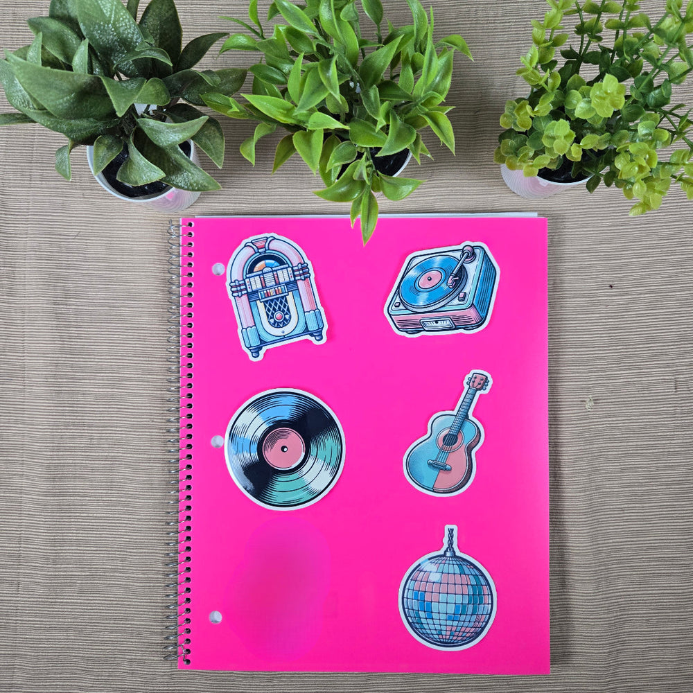 Retro Music Stickers (ONLINE ORDER ONLY)