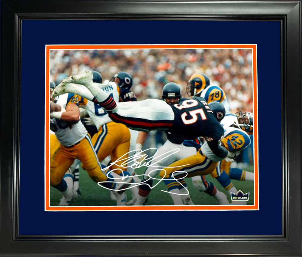 Framed Richard Dent Chicago Bears Facsimile Laser Engraved Signature Auto 11"x14"Football Photo HOFSM Holo (ONLINE ORDER ONLY)