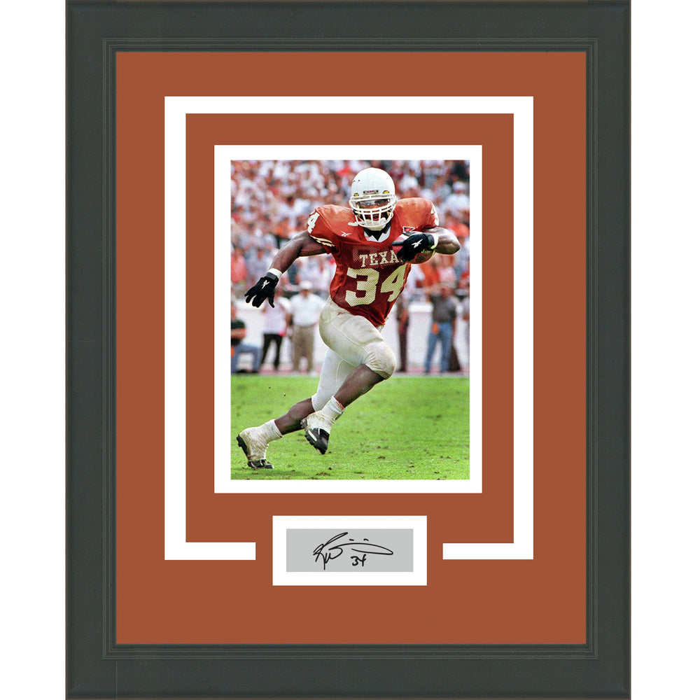 Framed Ricky Williams Facsimile Laser Engraved Signature Auto Texas Longhorns 11x14 Football Photo (ONLINE ORDER ONLY)