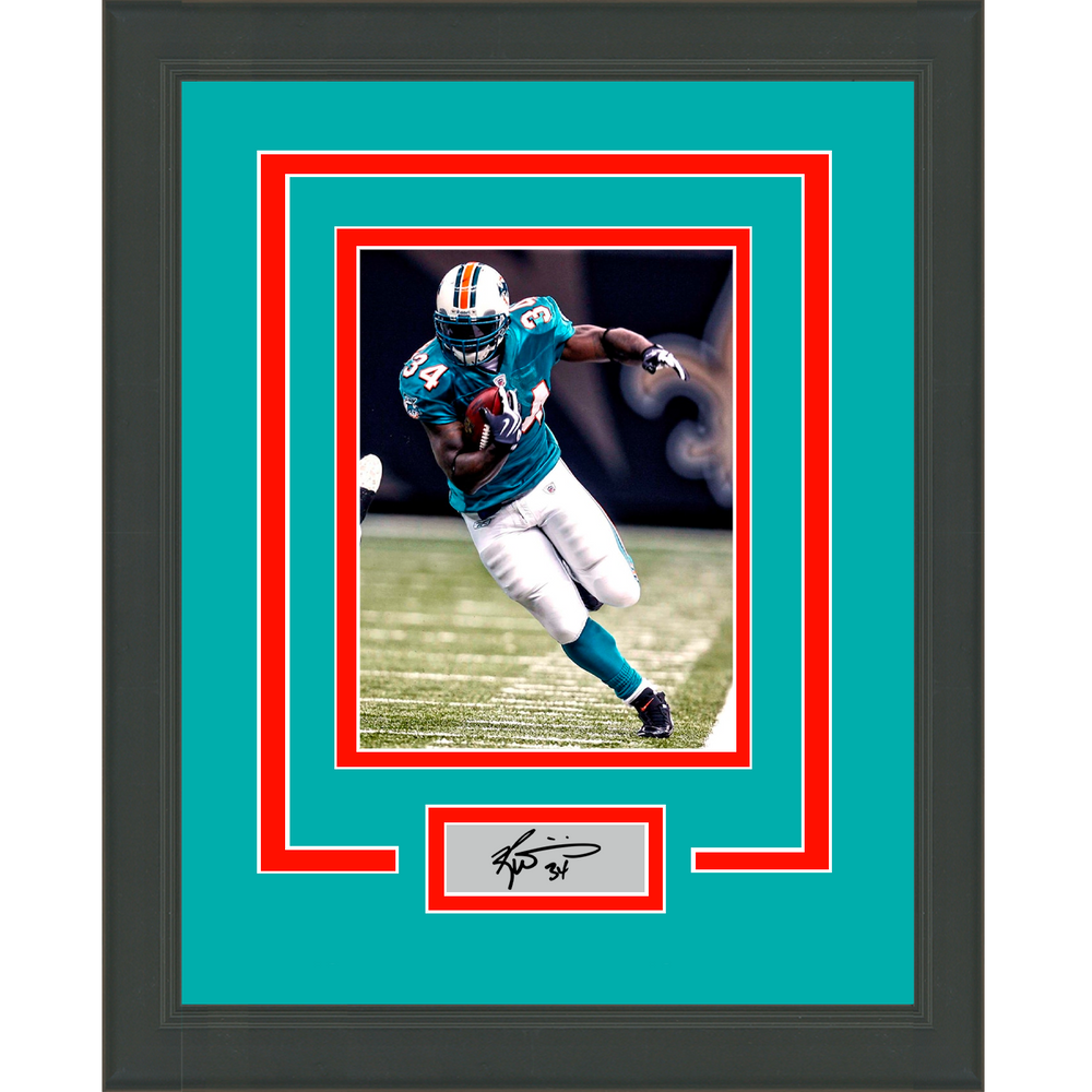 Framed Ricky Williams Facsimile Laser Engraved Signature Auto Miami Dolphins 11x14 Football Photo (ONLINE ORDER ONLY)