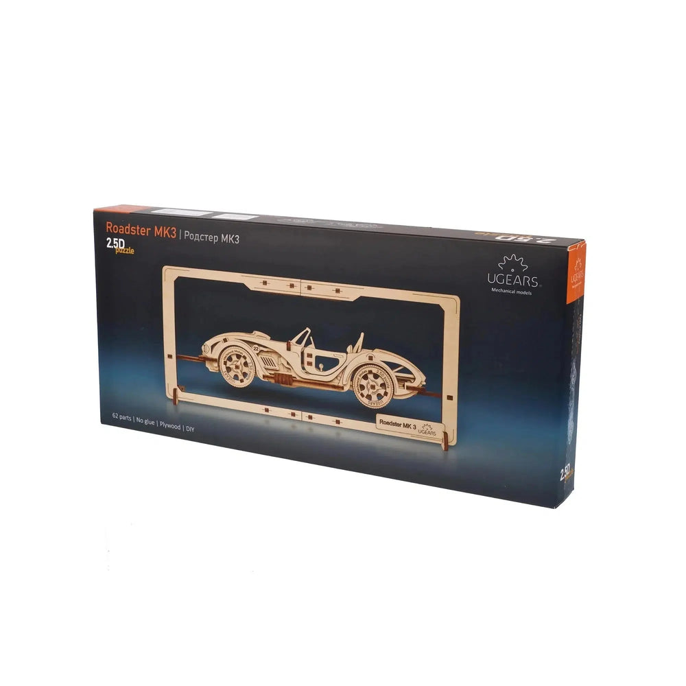 Roadster MK3 2.5D Wood Model Kit UGEARS (ONLINE ORDER ONLY)