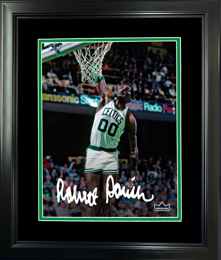 Framed Robert Parish Facsimile Laser Engraved Signature Auto 11"x14"Basketball Photo HOFSM Holo (ONLINE ORDER ONLY)