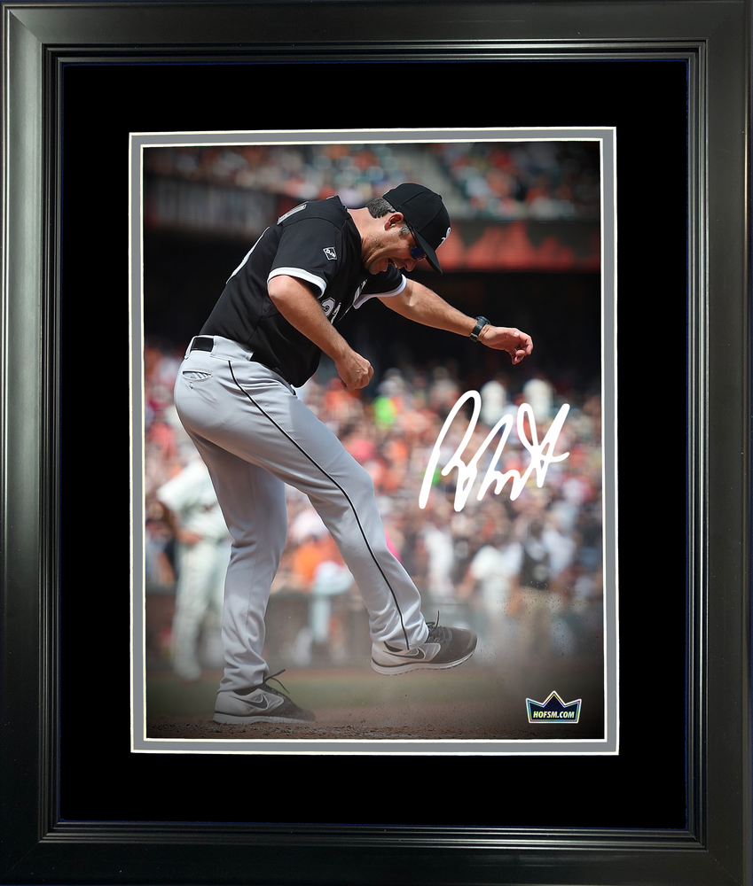 Framed Robin Ventura Facsimile Laser Engraved Signature Auto Chicago White Sox 11"x14"Baseball Photo HOFSM Holo (ONLINE ORDER ONLY)
