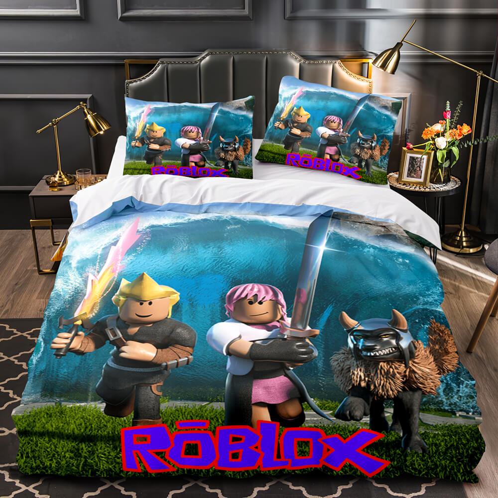 Game Roblox Bedding Set Quilt Cover Room Decoration