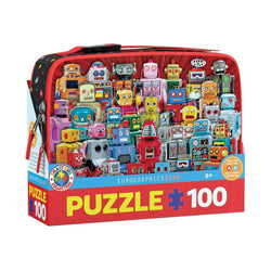 Robots Lunch Bag & 100 Piece Jigsaw Puzzle Eurographics (ONLINE ORDER ONLY)