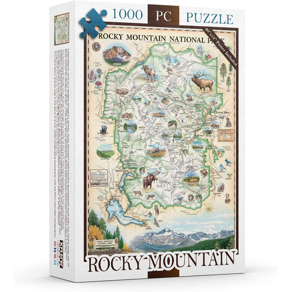 Rocky Mountain National Park 1000 Piece Jigsaw Puzzle Xplorer Maps (ONLINE ORDER ONLY)