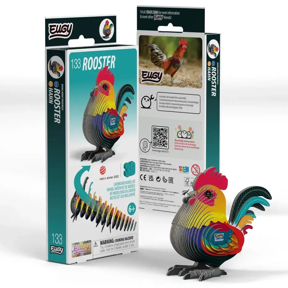 Rooster 3D Cardboard Model Kit Eugy (ONLINE ORDER ONLY)