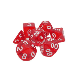 Ruby Ingots - 7 Piece DnD Dice Set | Acrylic RPG Gaming Dice (ONLINE ORDER ONLY)