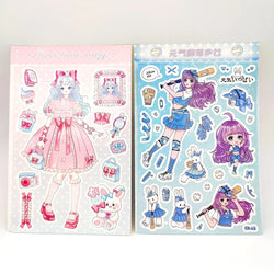 Ins Cute Angel Princess Baseball Girl Sticker Scrapbooking DIY Album Decoration Sticker Aesthetic Personalized Kawaii Stationery (ONLINE ORDER ONLY)