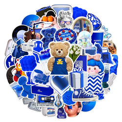 10/30/50PCS Funny Blue Cartoon Ins Style Stickers Toys DIY Notebook Phone Bike Skateboard Suitcase Waterproof Cute Decals Gifts (ONLINE ORDER ONLY)