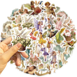 10/30/50PCS Oil Painting Elf Fairytale Cute Angel Stickers Decoration Skateboard Laptop Bike Suitcase Wall Decals Cartoon Toys (ONLINE ORDER ONLY)