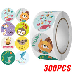 100-500pcs Reward stickers for Students Encourage Labels Scrapbooks Sticker for School Teacher Supplies Cute Self Adhesive Label (Online Order Only)