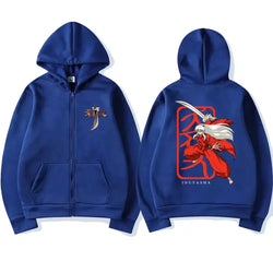 Inuyasha Graphic Zipper Hoodie Unisex Manga Jacket (ONLINE ORDER ONLY)