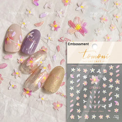 Graceful Peach Blossom Blessing Sachet Pretty Buckle Tassels Pendant Antique Radiant Adhesive Nail Art Stickers Manicure Decals (ONLINE ORDER ONLY)