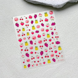 Carambola Grape Honey Peach Cherry Pineapple Pineapple Orange Apple Lemon Bromeliad Fruit Jelly Nail Art Sticker Manicure Decals (ONLINE ORDER ONLY)