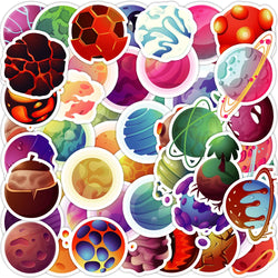 10/30/50PCS Kawaii Planet Graffiti Stickers Outer Space Cute Decals For Fridge Skateboard Helmet Bike Car Sticker Toy Decoration (Online Order Only)