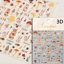 Rabbit Bunny Moon Flower Lantern Peach Blossom Star Bowknot Self Adhesive Nail Art Stickers Rhinestone Delicate Manicure Decals (ONLINE ORDER ONLY)
