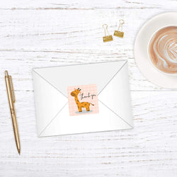 50-300pcs Cartoon Thank You Stickers Animal Adhesive Seal Labels for Business Cards Handmade Gift Decoration Labels Kids Rewards (Online Order Only)