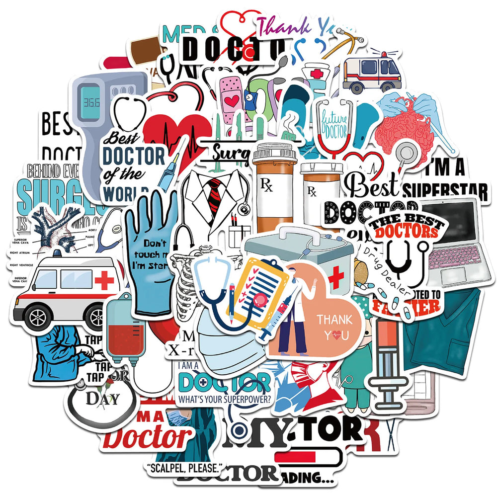 50/100PCS Pharmacist Horror Gothic Graffiti Mobile Phone Notebook Luggage Car Decoration Waterproof Sticker Toy Wholesale (Online Order Only)