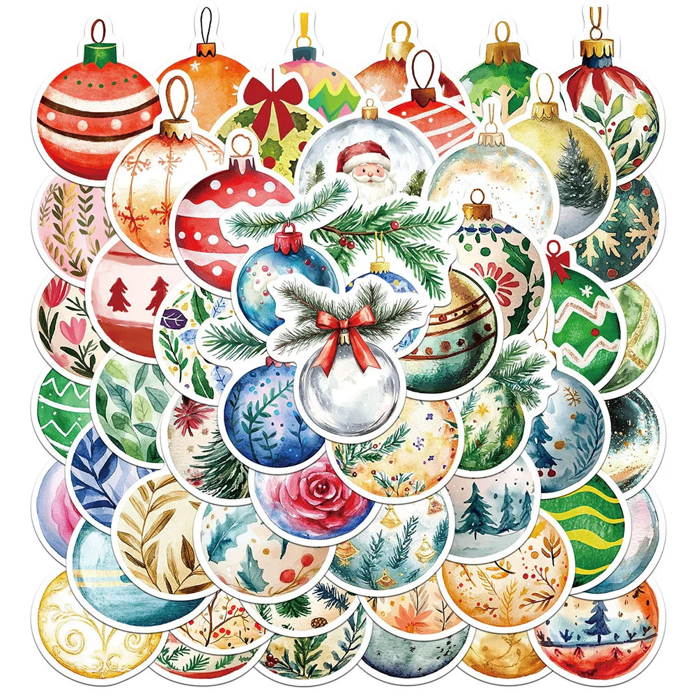 Cartoon Christmas Tree Stickers - 10/30/56pcs for Laptop, Notebook, Suitcase, Phone, Kids Toys (Online Order Only)
