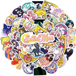 10/30/50pcs Cartoon Sailor Moon Stickers Anime Graffiti Sticker DIY Notebook Helmet Guitar Aesthetic Cute Girl Sticker Decal Toy (Online Order Only)