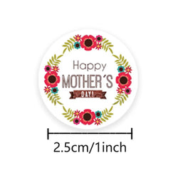 100-500pcs New Round Shape 100pcs Happy Mother's Day Gifts Label Sticker Kraft Happy Birthday Gifts Label Tag (ONLINE ORDER ONLY)