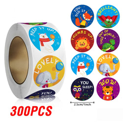100-500pcs Cute Animal Panda Stickers for Envelope Praise Reward Student Work Label Stationery Seal Lables 1inch/2.5cm (ONLINE ORDER ONLY)