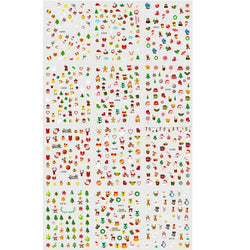 Christmas Greenery Nail Stickers Xmas Holly Animal Penguin Candy Winter Sliders Decor 2024 Holiday Decals Manicure Tips Foils *& (ONLINE ORDER ONLY)
