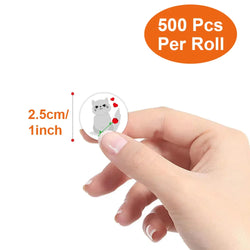 100-500pcs Cute Cat Stickers Animal Cartoon Label Gifts Decoration School Reward Encourage Student Stationery Thank You Stickers (ONLINE ORDER ONLY)