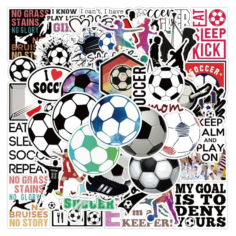 Football Soccer Stickers Decals for Laptop Phone Luggage Car Skateboard (ONLINE ORDER ONLY)
