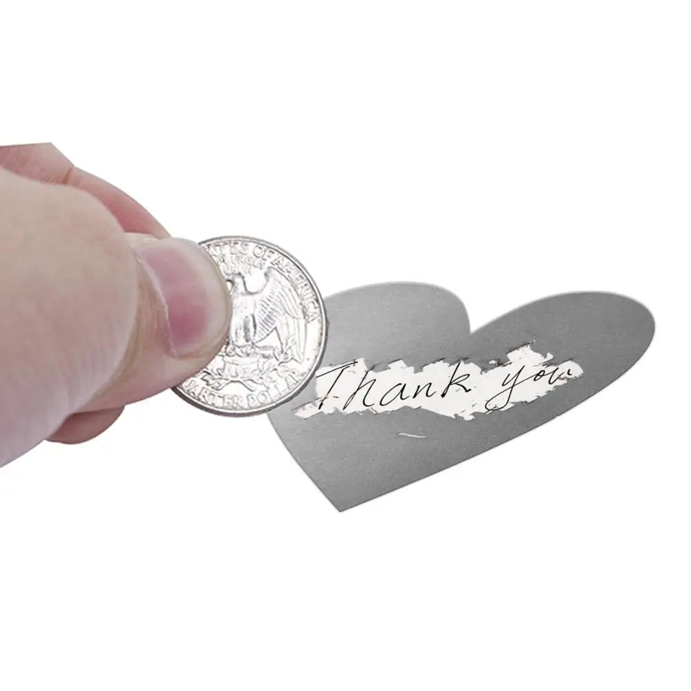 100-300pcs Heart Shape Labels Sticker 3 Colors Scratch Off Stickers DIY Handmade For Game Scratch Sticker Labels Stationer (ONLINE ORDER ONLY)