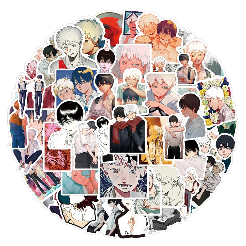 50pcs The Summer Hikari Died Stickers Cool Yoshiki Hikaru Sticker Laptop Bike Skateboard Suitcase Bike Aesthetics Decals (ONLINE ORDER ONLY)