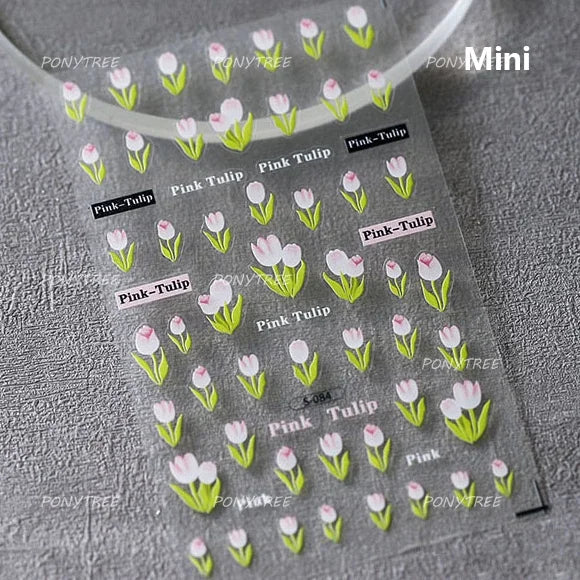 Cute Colored Mushrooms Water Bubbles Umbrella-shaped Plant Various Shapes Fungi Lovely Adhesive Nail Art Stickers Manicure Decal (ONLINE ORDER ONLY)