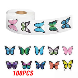 100-500pcs Cute Colorful Butterfly Stickers Handmade Stickers Party Gifts Decorative Labels Scrapbook Stationery Stickers (ONLINE ORDER ONLY)