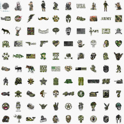 50/100PCS Military Graffiti Sticker Pack Cool Soldier Car Stickers and Decals Vinyl DIY Laptop Skateboard Phone Case for Boys (ONLINE ORDER ONLY)