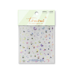 Dreamy Moon Star Cloud Butterfly Starrylight Rhinestone 5D Soft Embossed Relief Nail Art Sticker 3D Decal Decoration Manicure (ONLINE ORDER ONLY)