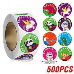 100-500pcs Reward stickers for Students Encourage Labels Scrapbooks Sticker for School Teacher Supplies Cute Self Adhesive Label (Online Order Only)