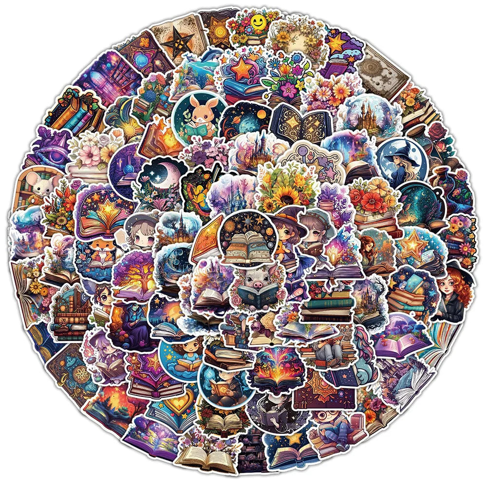 10/30/50/100pcs Funny Gothic Magic Witch Cartoon Stickers Aesthetic Decals Fridge Phone Car Graffiti Sticker Kids Classics Toy (ONLINE ORDER ONLY)