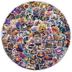 10/30/50/100pcs Funny Gothic Magic Witch Cartoon Stickers Aesthetic Decals Fridge Phone Car Graffiti Sticker Kids Classics Toy (ONLINE ORDER ONLY)