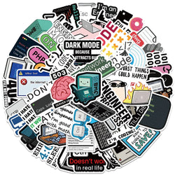 10/30/50pcs Cartoon Funny Program Ape MEME Stickers Funny Programmer Decals Skateboard Fridge Guitar Car Cool Waterproof Sticker (ONLINE ORDER ONLY)