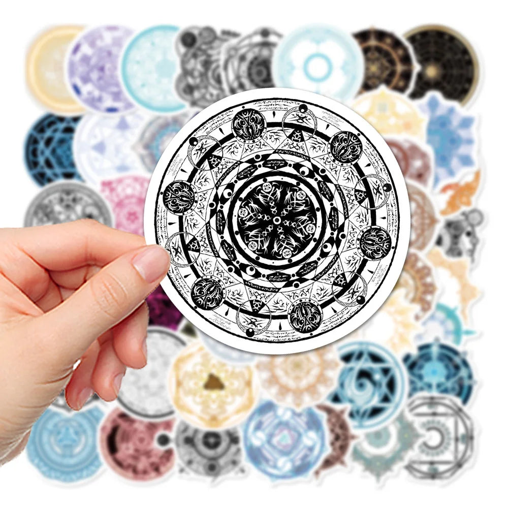 10/50Pcs Anime Magic Circle Stickers Decals For Refrigerator Laptop Skateboard Luggage Phone Stickers Kids Party Toy (Online Order Only)