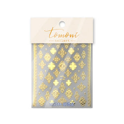 Gold Stamped Silver Totems Geometric Patterns Figure 5D Self Adhesive Nail Art Stickers Stars Bohemia Manicure Decals Wholesale (Online Order Only)