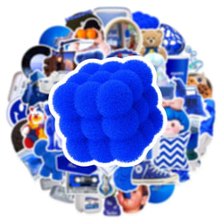10/30/50PCS Funny Blue Cartoon Ins Style Stickers Toys DIY Notebook Phone Bike Skateboard Suitcase Waterproof Cute Decals Gifts (ONLINE ORDER ONLY)