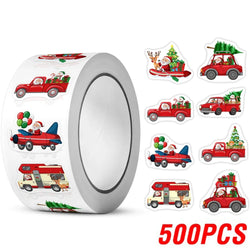 100-500pcs New Christmas Stickers Children Stickers Cute Cartoon Packaging Stickers Photocard Decor Lables for Kid Stationery (ONLINE ORDER ONLY)