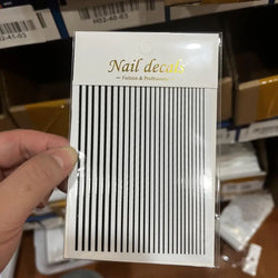 1Pc Laser Silver Gold Lines Stripe Nail Sticker Metal Strip Luxury Nails Slider Self Adhesive Slider Papers Transfer Stickers *& (Online Order Only)