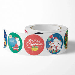 100-500Pcs Merry Christmas Stickers Xmas Envelope Seal Stickers for Christmas Decoration, Wedding Party, Holiday Gift Package (ONLINE ORDER ONLY)