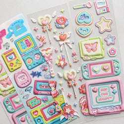 1pcs Ins Cute Love Magic Wand 3D Stickers Planner Journal Scrapbooking Decorative Sticker Aesthetic Kawaii Korean Stationery (Online Order Only)