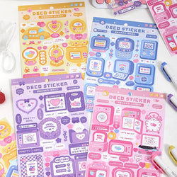 Cute Sweet attack series Stickers Text Dialog Idol Card DIY Material Scrapbooking Decorative Sticker Personalized Stationery (ONLINE ORDER ONLY)