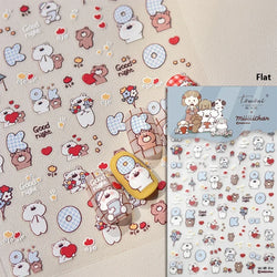Charming Cherry's Cake Cute Bowknot Pink Blue Bear Flower Bouquet Strawberry Adhesive Nail Art Sticker Rhinestone Manicure Decal (Online Order Only)